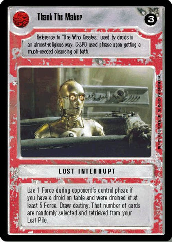 Star Wars CCG | Thank The Maker - Premiere | The Nerd Merchant