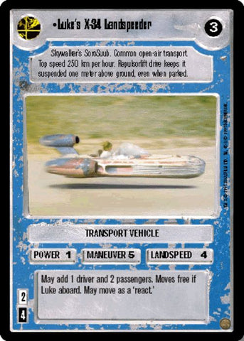 Star Wars CCG | Luke's X-34 Landspeeder - Premiere | The Nerd Merchant