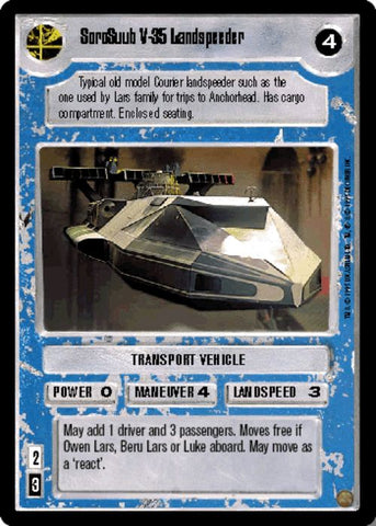 Star Wars CCG | SoroSuub V-35 Landspeeder - Premiere | The Nerd Merchant