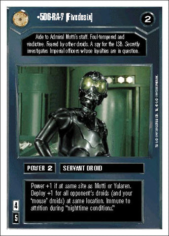 Star Wars CCG | 5D6-RA-7 (Fivedesix) - Premiere WB | The Nerd Merchant