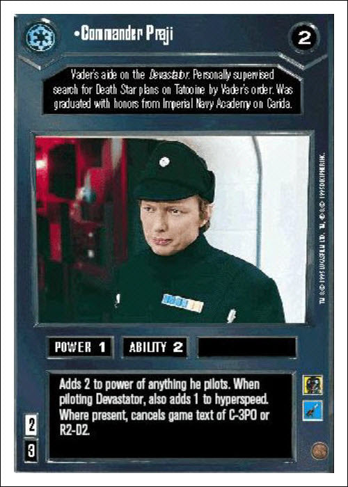 Star Wars CCG | Commander Praji - Premiere WB | The Nerd Merchant
