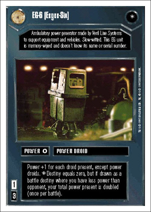 Star Wars CCG | EG-6 (Eegee-Six) - Premiere WB | The Nerd Merchant