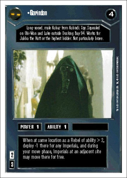 Star Wars CCG | Garindan - Premiere WB | The Nerd Merchant