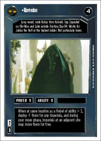 Star Wars CCG | Garindan - Premiere WB | The Nerd Merchant