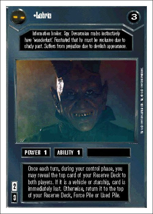 Star Wars CCG | Labria - Premiere WB | The Nerd Merchant
