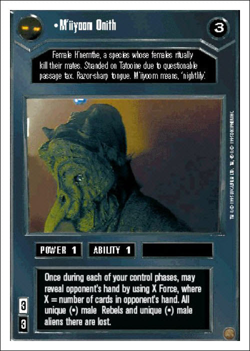 Star Wars CCG | M'iiyoom Onith - Premiere WB | The Nerd Merchant