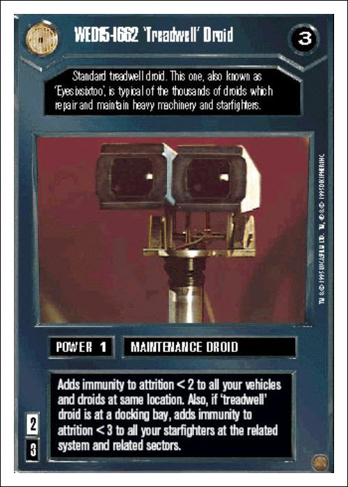 Star Wars CCG | WED15-I662 'Treadwell' Droid - Premiere WB | The Nerd Merchant