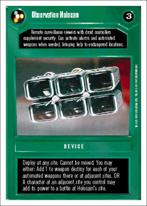Star Wars CCG | Observation Holocam - Premiere WB | The Nerd Merchant