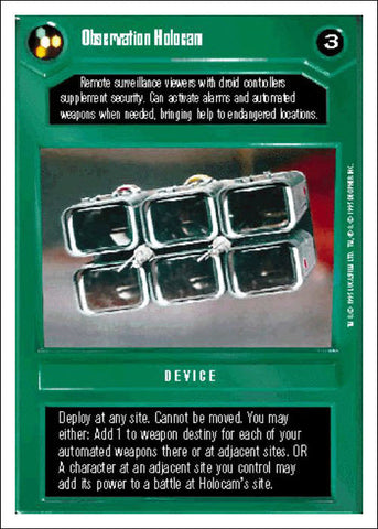 Star Wars CCG | Observation Holocam - Premiere WB | The Nerd Merchant