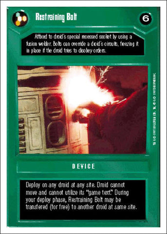 Star Wars CCG | Restraining Bolt [Dark] - Premiere WB | The Nerd Merchant