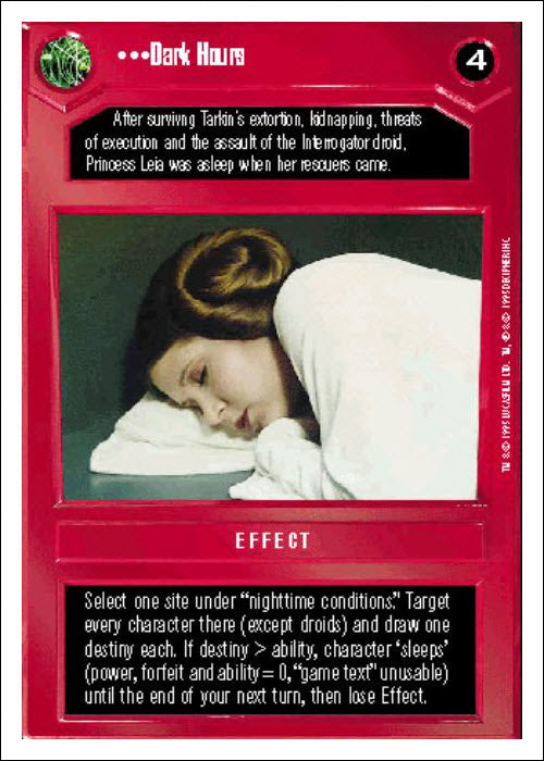 Star Wars CCG | Dark Hours - Premiere WB | The Nerd Merchant