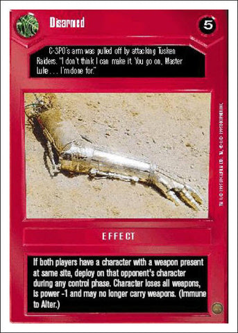 Star Wars CCG | Disarmed [Dark] - Premiere WB | The Nerd Merchant