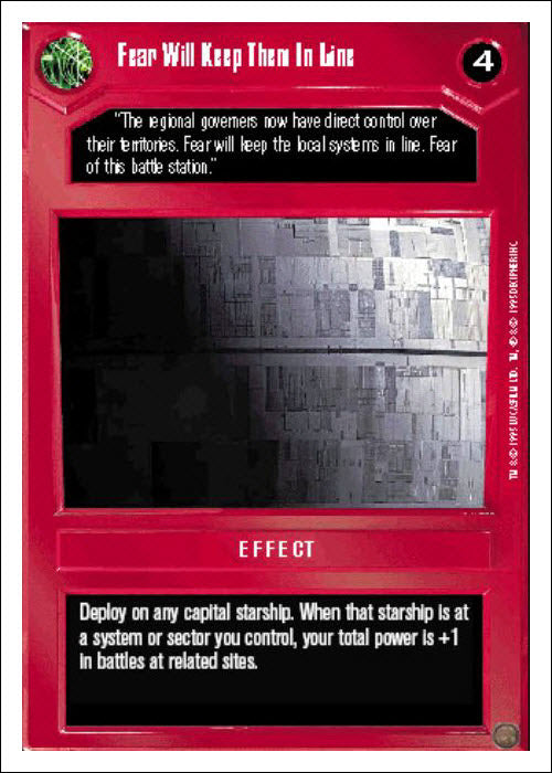 Star Wars CCG | Fear Will Keep Them In Line - Premiere WB | The Nerd Merchant