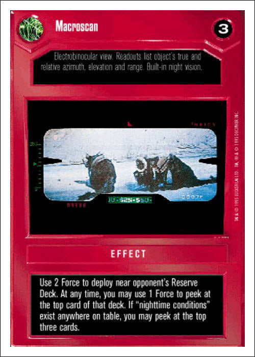 Star Wars CCG | Macroscan - Premiere WB | The Nerd Merchant