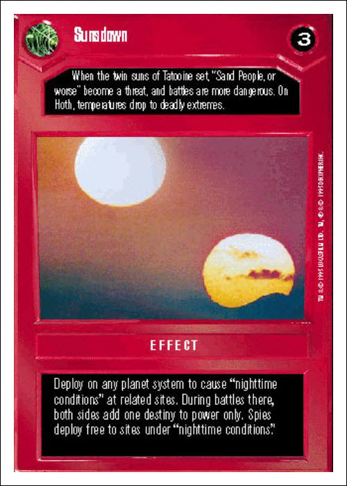 Star Wars CCG | Sunsdown - Premiere WB | The Nerd Merchant