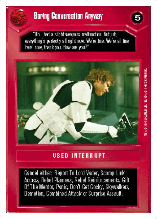 Star Wars CCG | Boring Conversation Anyway - Premiere WB | The Nerd Merchant