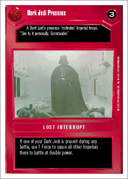 Star Wars CCG | Dark Jedi Presence - Premiere WB | The Nerd Merchant