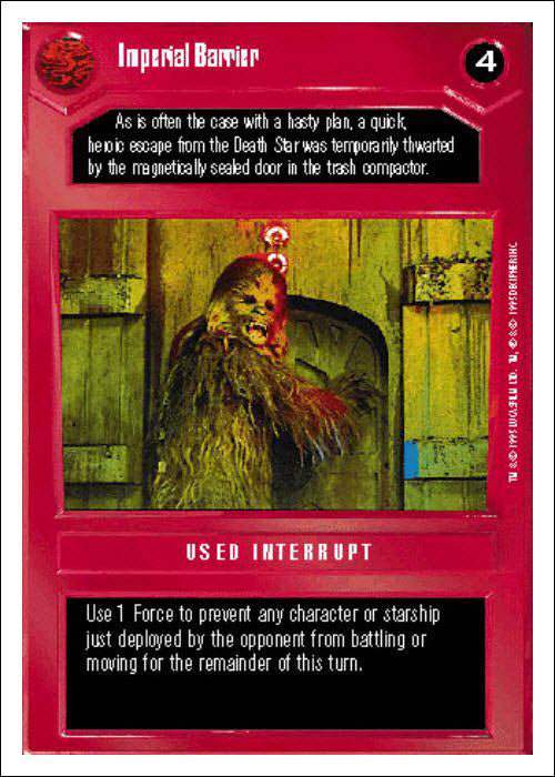 Star Wars CCG | Imperial Barrier - Premiere WB | The Nerd Merchant