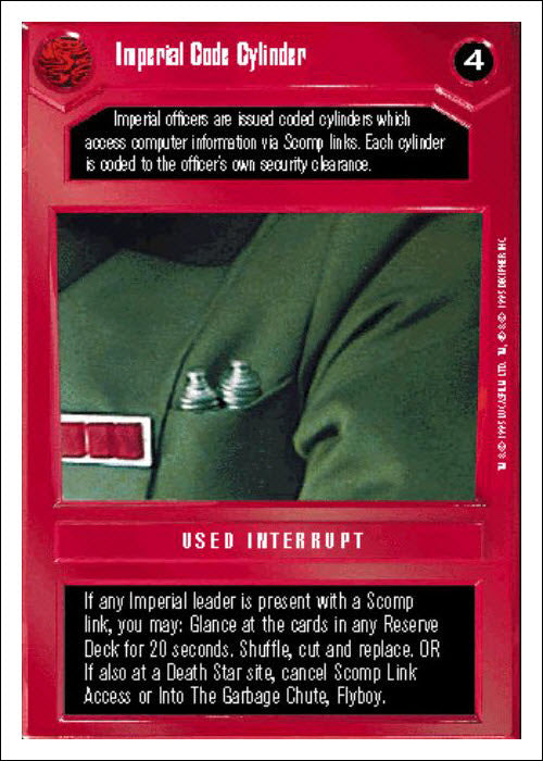 Star Wars CCG | Imperial Code Cylinder - Premiere WB | The Nerd Merchant