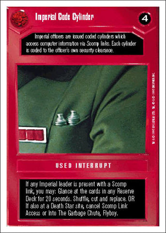 Star Wars CCG | Imperial Code Cylinder - Premiere WB | The Nerd Merchant