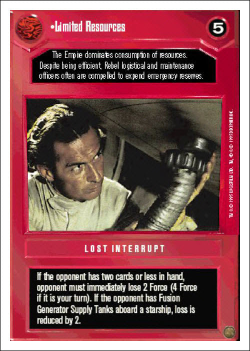Star Wars CCG | Limited Resources - Premiere WB | The Nerd Merchant
