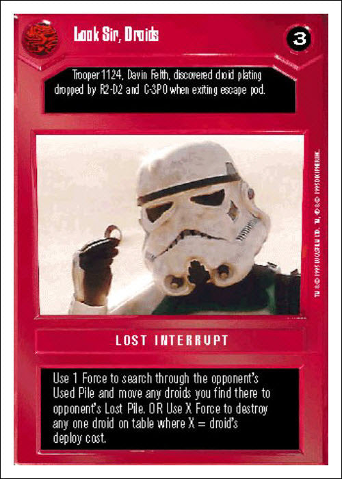 Star Wars CCG | Look Sir, Droids - Premiere WB | The Nerd Merchant
