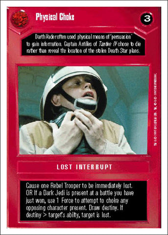 Star Wars CCG | Physical Choke - Premiere WB | The Nerd Merchant