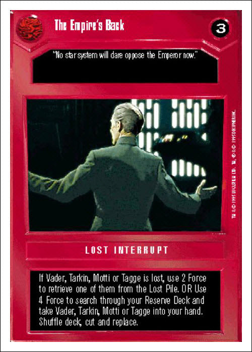 Star Wars CCG | The Empire's Back - Premiere WB | The Nerd Merchant