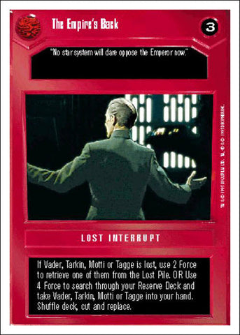 Star Wars CCG | The Empire's Back - Premiere WB | The Nerd Merchant