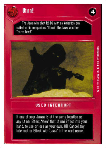 Star Wars CCG | Utinni! [Dark] - Premiere WB | The Nerd Merchant