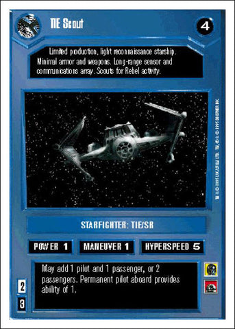 Star Wars CCG | TIE Scout - Premiere WB | The Nerd Merchant