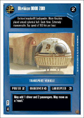Star Wars CCG | Ubrikkian 9000 Z001 - Premiere WB | The Nerd Merchant