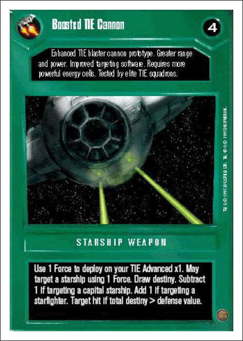 Star Wars CCG | Boosted TIE Cannon - Premiere WB | The Nerd Merchant