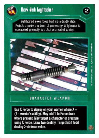 Star Wars CCG | Dark Jedi Lightsaber - Premiere WB | The Nerd Merchant