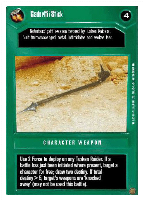 Star Wars CCG | Gaderffii Stick - Premiere WB | The Nerd Merchant