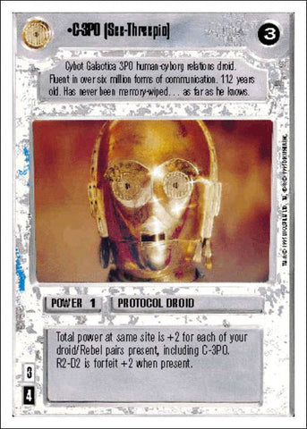 Star Wars CCG | C-3PO (See-Threepio) - Premiere WB | The Nerd Merchant
