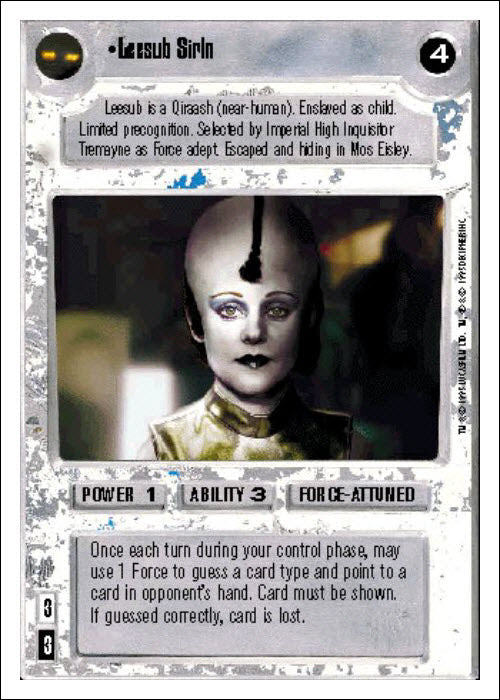 Star Wars CCG | Leesub Sirln - Premiere WB | The Nerd Merchant