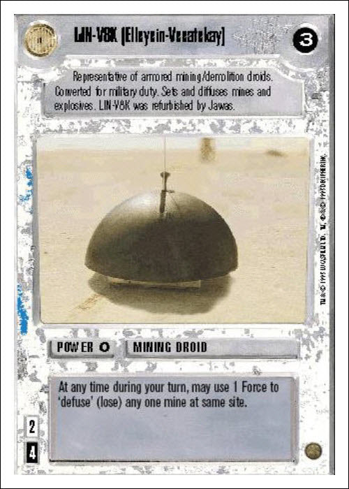 Star Wars CCG | LIN-V8K (Elleyein-Veeatekay) - Premiere WB | The Nerd Merchant
