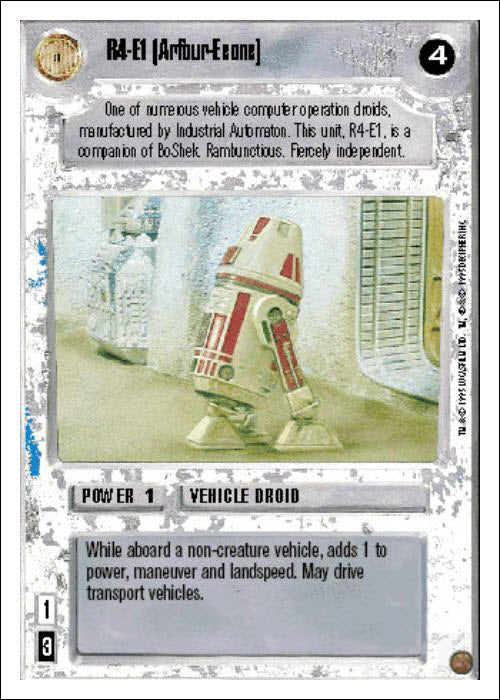 Star Wars CCG | R4-E1 (Arfour-Eeone) - Premiere WB | The Nerd Merchant