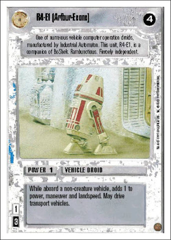 Star Wars CCG | R4-E1 (Arfour-Eeone) - Premiere WB | The Nerd Merchant
