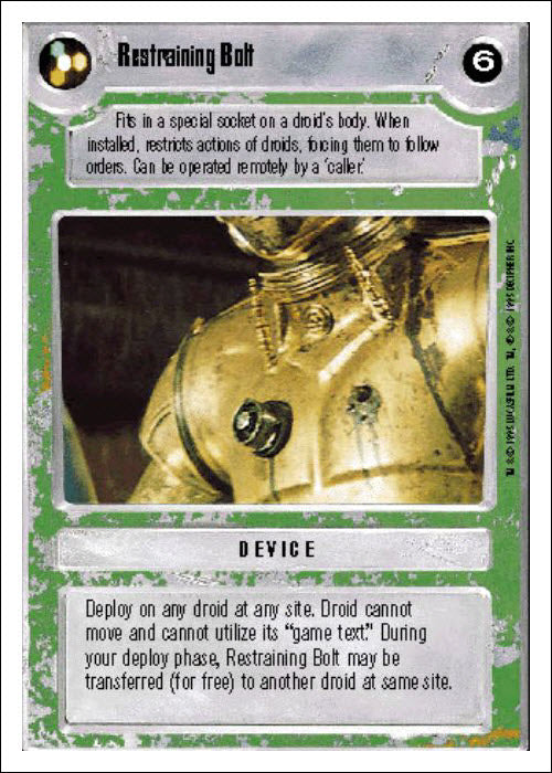 Star Wars CCG | Restraining Bolt [Light] - Premiere WB | The Nerd Merchant