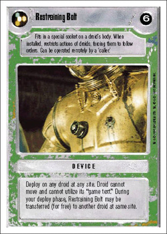 Star Wars CCG | Restraining Bolt [Light] - Premiere WB | The Nerd Merchant