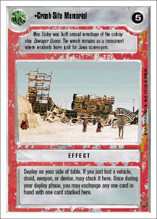 Star Wars CCG | Crash Site Memorial - Premiere WB | The Nerd Merchant
