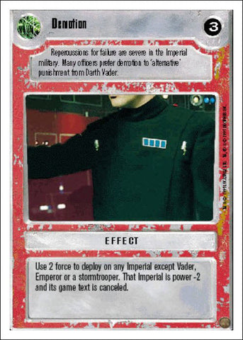 Star Wars CCG | Demotion - Premiere WB | The Nerd Merchant