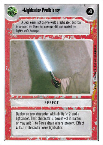 Star Wars CCG | Lightsaber Proficiency - Premiere WB | The Nerd Merchant