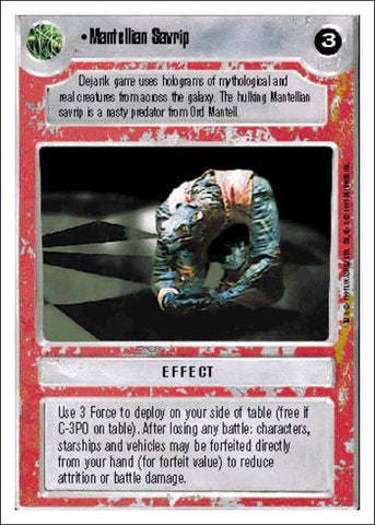 Star Wars CCG | Mantellian Savrip - Premiere WB | The Nerd Merchant