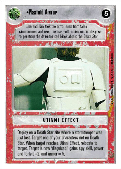 Star Wars CCG | Plastoid Armor - Premiere WB | The Nerd Merchant