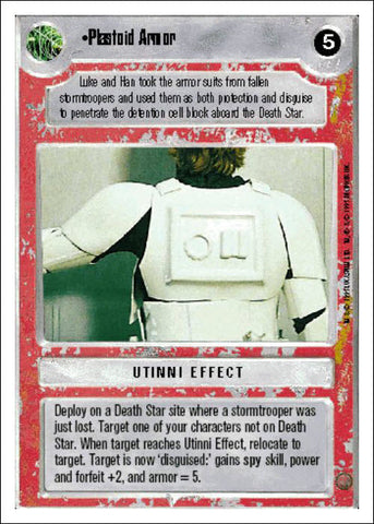Star Wars CCG | Plastoid Armor - Premiere WB | The Nerd Merchant