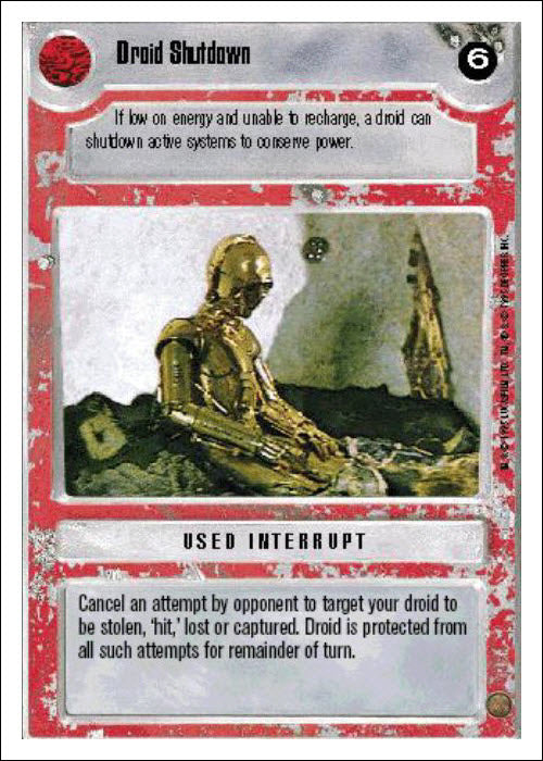 Star Wars CCG | Droid Shutdown - Premiere WB | The Nerd Merchant