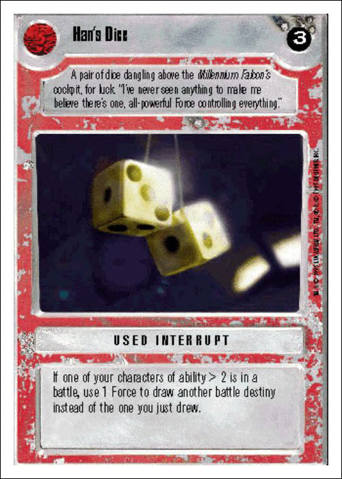 Star Wars CCG | Han's Dice - Premiere WB | The Nerd Merchant